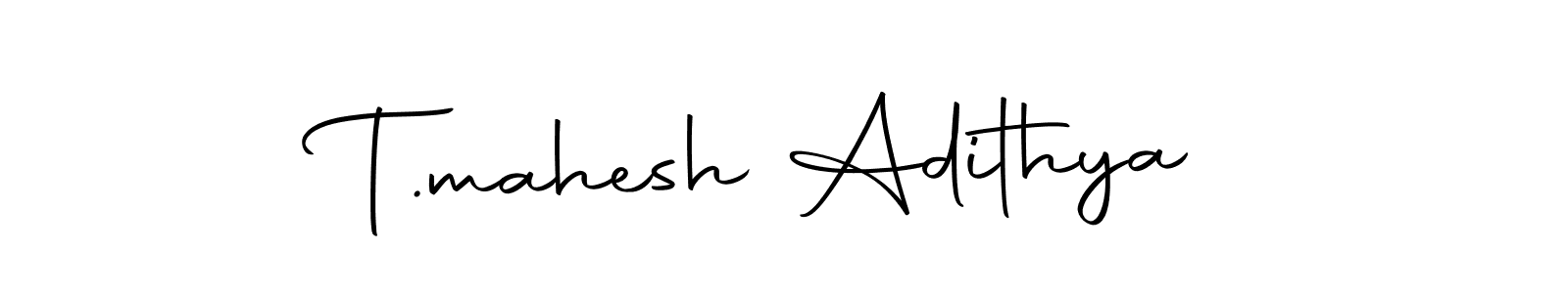 Create a beautiful signature design for name T.mahesh Adithya. With this signature (Autography-DOLnW) fonts, you can make a handwritten signature for free. T.mahesh Adithya signature style 10 images and pictures png