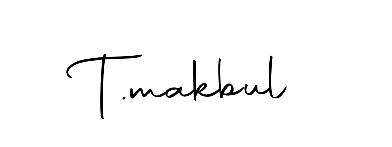 Make a beautiful signature design for name T.makbul. With this signature (Autography-DOLnW) style, you can create a handwritten signature for free. T.makbul signature style 10 images and pictures png