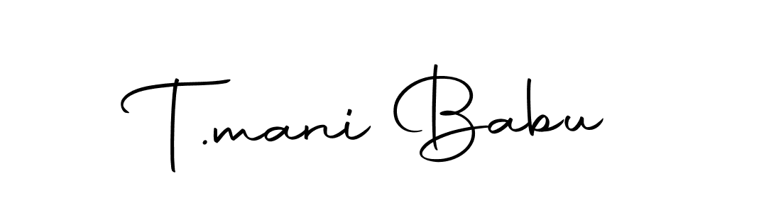 Design your own signature with our free online signature maker. With this signature software, you can create a handwritten (Autography-DOLnW) signature for name T.mani Babu. T.mani Babu signature style 10 images and pictures png