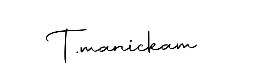 How to make T.manickam name signature. Use Autography-DOLnW style for creating short signs online. This is the latest handwritten sign. T.manickam signature style 10 images and pictures png