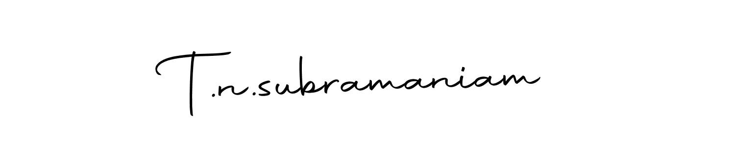 Use a signature maker to create a handwritten signature online. With this signature software, you can design (Autography-DOLnW) your own signature for name T.n.subramaniam. T.n.subramaniam signature style 10 images and pictures png