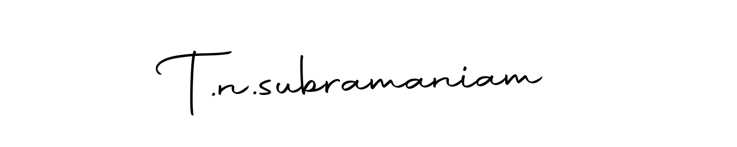 Use a signature maker to create a handwritten signature online. With this signature software, you can design (Autography-DOLnW) your own signature for name T.n.subramaniam. T.n.subramaniam signature style 10 images and pictures png