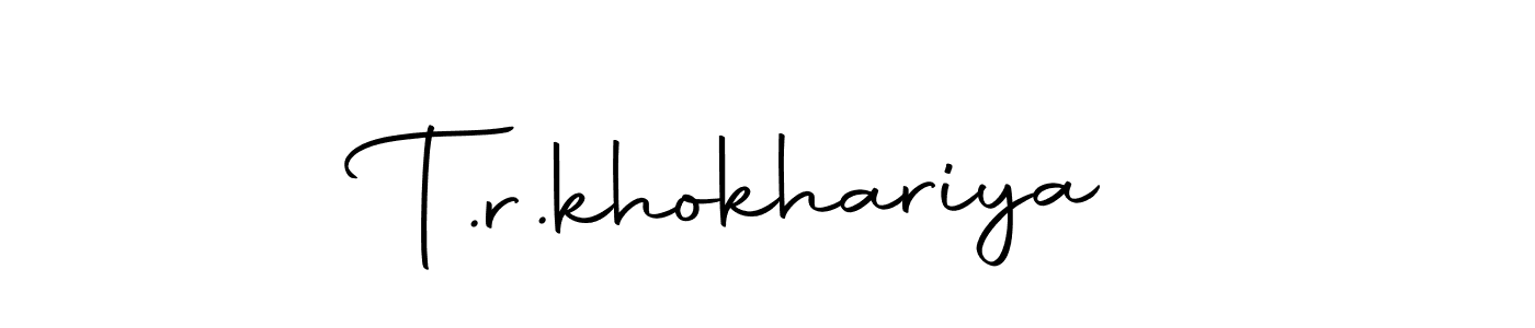 Here are the top 10 professional signature styles for the name T.r.khokhariya. These are the best autograph styles you can use for your name. T.r.khokhariya signature style 10 images and pictures png