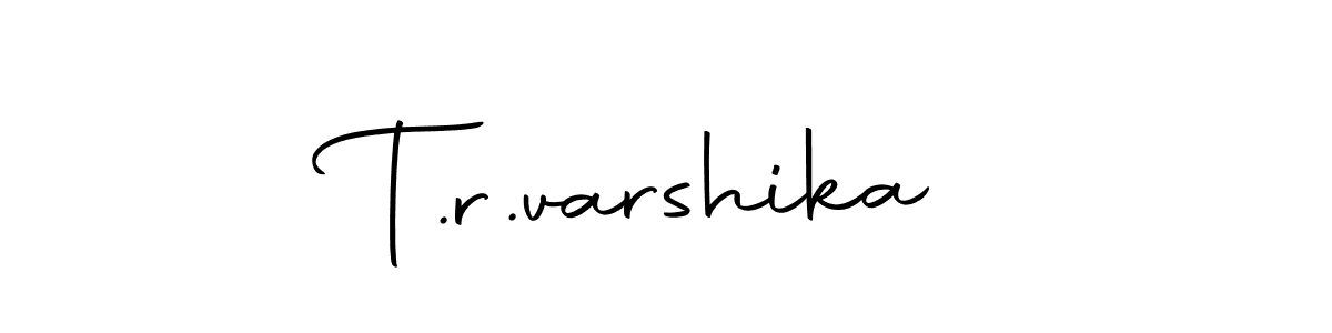 This is the best signature style for the T.r.varshika name. Also you like these signature font (Autography-DOLnW). Mix name signature. T.r.varshika signature style 10 images and pictures png