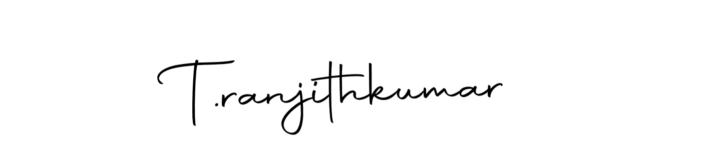 Use a signature maker to create a handwritten signature online. With this signature software, you can design (Autography-DOLnW) your own signature for name T.ranjithkumar. T.ranjithkumar signature style 10 images and pictures png