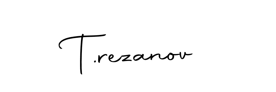 How to make T.rezanov name signature. Use Autography-DOLnW style for creating short signs online. This is the latest handwritten sign. T.rezanov signature style 10 images and pictures png