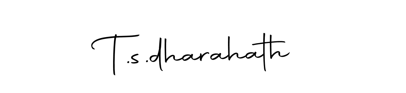 Use a signature maker to create a handwritten signature online. With this signature software, you can design (Autography-DOLnW) your own signature for name T.s.dharahath. T.s.dharahath signature style 10 images and pictures png