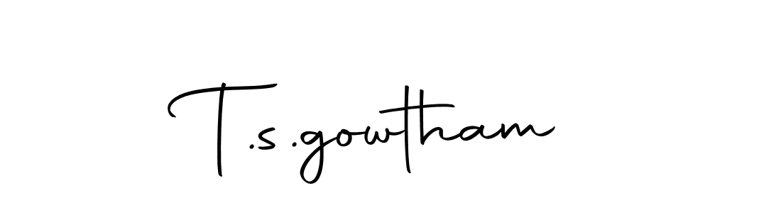 Also we have T.s.gowtham name is the best signature style. Create professional handwritten signature collection using Autography-DOLnW autograph style. T.s.gowtham signature style 10 images and pictures png