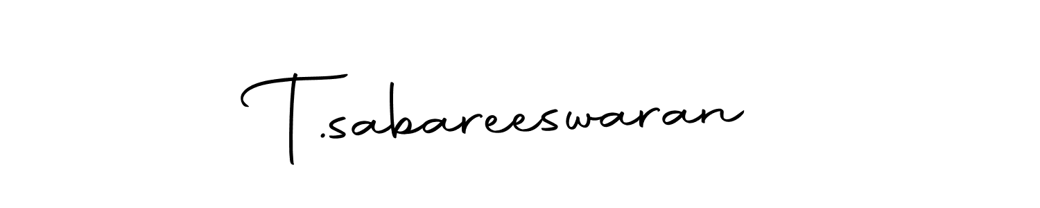 How to make T.sabareeswaran name signature. Use Autography-DOLnW style for creating short signs online. This is the latest handwritten sign. T.sabareeswaran signature style 10 images and pictures png