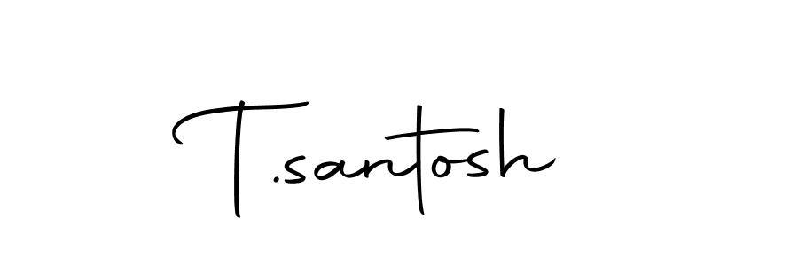 Use a signature maker to create a handwritten signature online. With this signature software, you can design (Autography-DOLnW) your own signature for name T.santosh. T.santosh signature style 10 images and pictures png