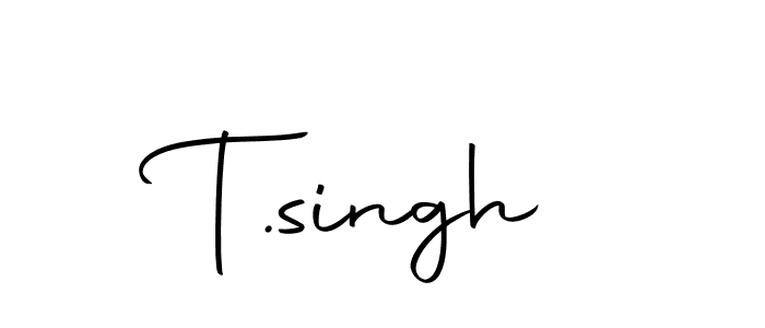 You should practise on your own different ways (Autography-DOLnW) to write your name (T.singh) in signature. don't let someone else do it for you. T.singh signature style 10 images and pictures png