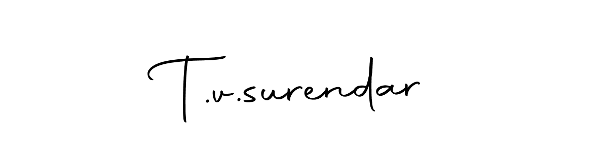 Make a beautiful signature design for name T.v.surendar. Use this online signature maker to create a handwritten signature for free. T.v.surendar signature style 10 images and pictures png
