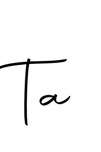 How to make Ta signature? Autography-DOLnW is a professional autograph style. Create handwritten signature for Ta name. Ta signature style 10 images and pictures png