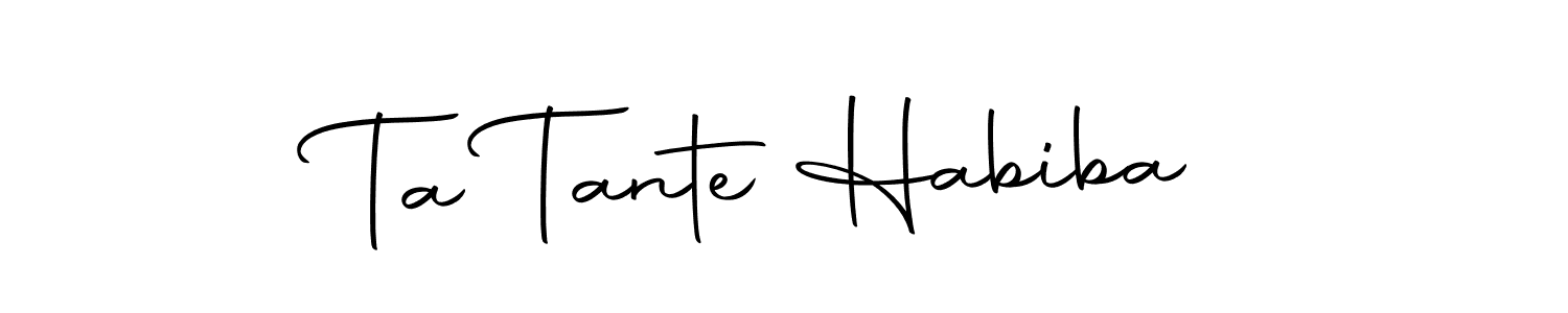 You can use this online signature creator to create a handwritten signature for the name Ta Tante Habiba. This is the best online autograph maker. Ta Tante Habiba signature style 10 images and pictures png