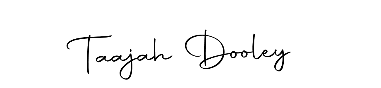 How to make Taajah Dooley name signature. Use Autography-DOLnW style for creating short signs online. This is the latest handwritten sign. Taajah Dooley signature style 10 images and pictures png