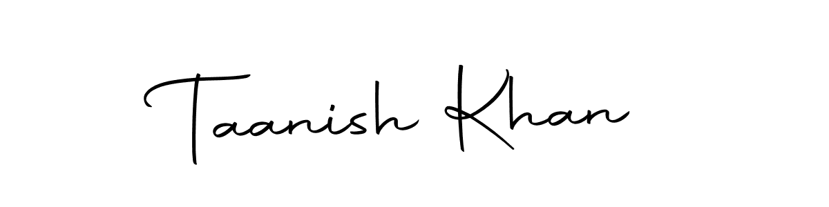 Use a signature maker to create a handwritten signature online. With this signature software, you can design (Autography-DOLnW) your own signature for name Taanish Khan. Taanish Khan signature style 10 images and pictures png