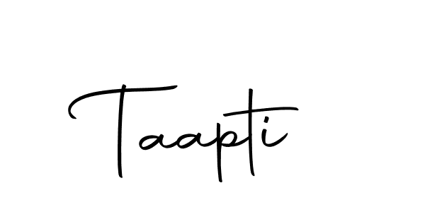 Use a signature maker to create a handwritten signature online. With this signature software, you can design (Autography-DOLnW) your own signature for name Taapti. Taapti signature style 10 images and pictures png