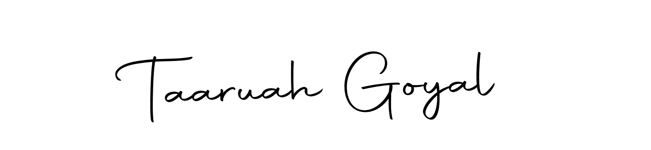 This is the best signature style for the Taaruah Goyal name. Also you like these signature font (Autography-DOLnW). Mix name signature. Taaruah Goyal signature style 10 images and pictures png
