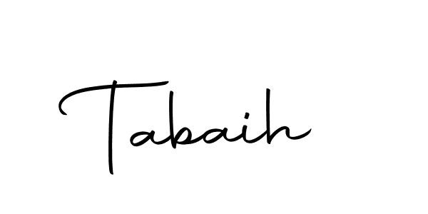 Design your own signature with our free online signature maker. With this signature software, you can create a handwritten (Autography-DOLnW) signature for name Tabaih. Tabaih signature style 10 images and pictures png