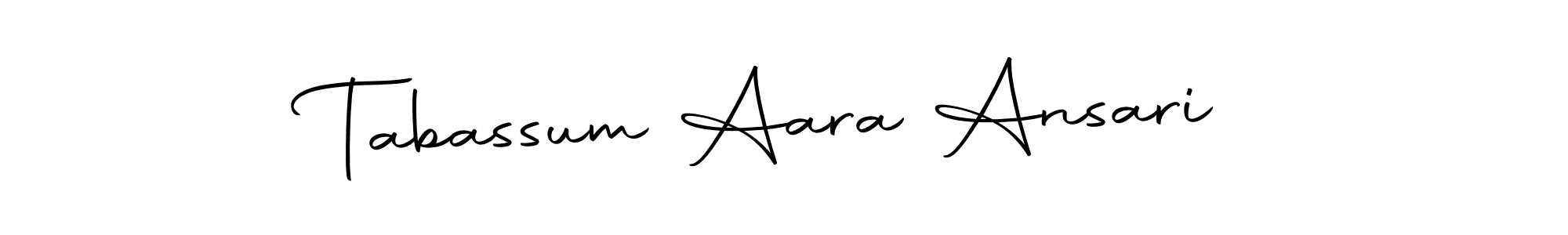 Make a short Tabassum Aara Ansari signature style. Manage your documents anywhere anytime using Autography-DOLnW. Create and add eSignatures, submit forms, share and send files easily. Tabassum Aara Ansari signature style 10 images and pictures png