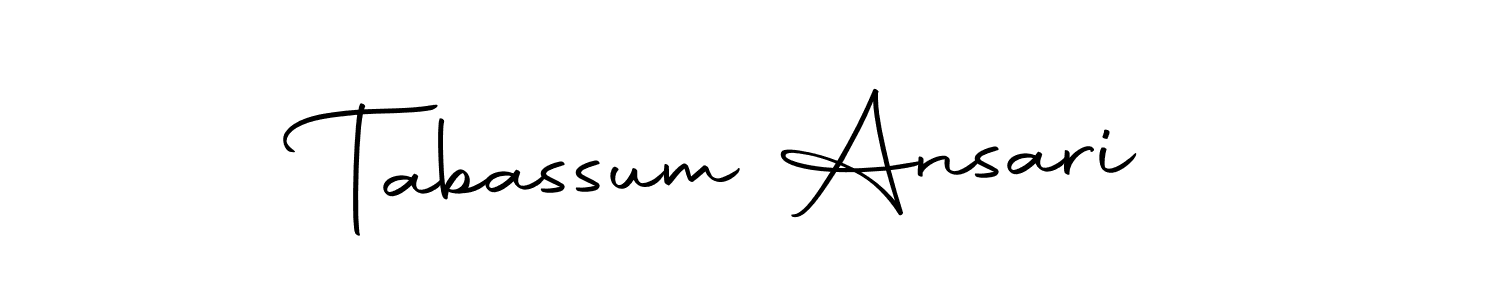 Make a short Tabassum Ansari signature style. Manage your documents anywhere anytime using Autography-DOLnW. Create and add eSignatures, submit forms, share and send files easily. Tabassum Ansari signature style 10 images and pictures png