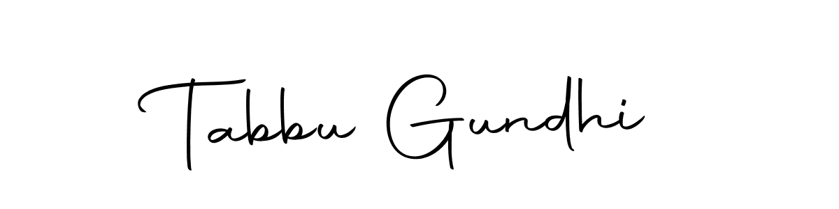 Design your own signature with our free online signature maker. With this signature software, you can create a handwritten (Autography-DOLnW) signature for name Tabbu Gundhi. Tabbu Gundhi signature style 10 images and pictures png