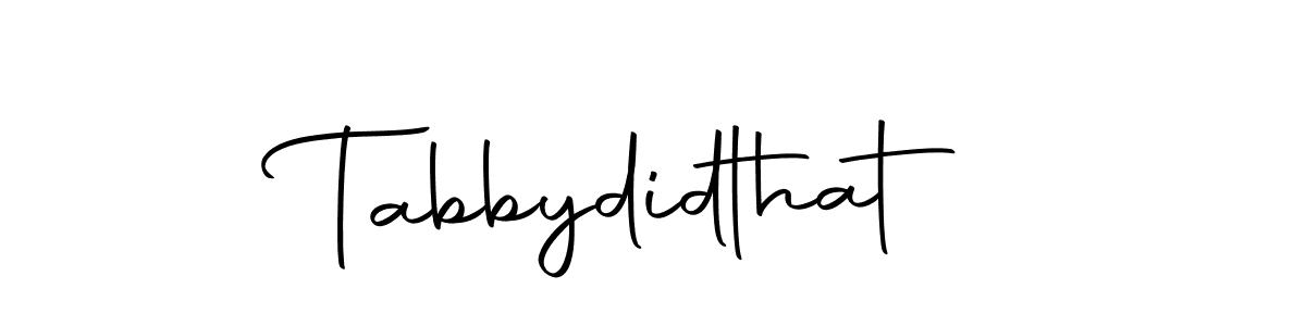 Create a beautiful signature design for name Tabbydidthat. With this signature (Autography-DOLnW) fonts, you can make a handwritten signature for free. Tabbydidthat signature style 10 images and pictures png