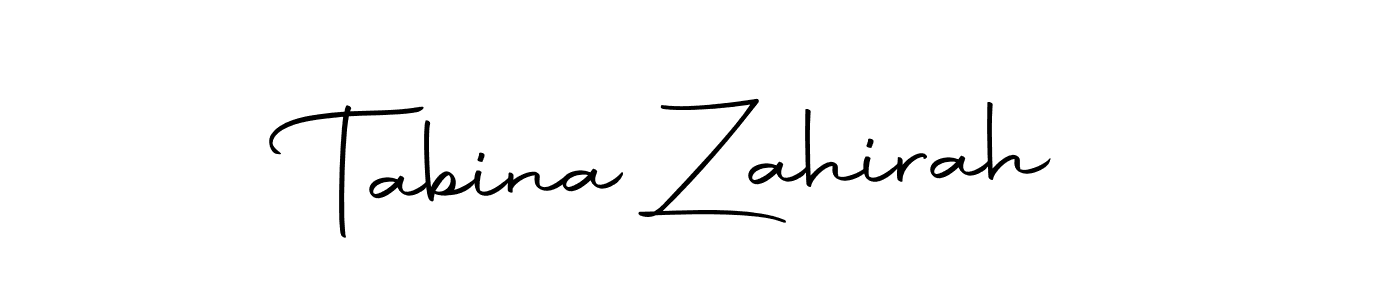 Create a beautiful signature design for name Tabina Zahirah. With this signature (Autography-DOLnW) fonts, you can make a handwritten signature for free. Tabina Zahirah signature style 10 images and pictures png