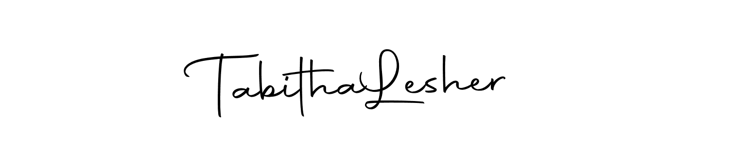 Autography-DOLnW is a professional signature style that is perfect for those who want to add a touch of class to their signature. It is also a great choice for those who want to make their signature more unique. Get Tabitha  Lesher name to fancy signature for free. Tabitha  Lesher signature style 10 images and pictures png