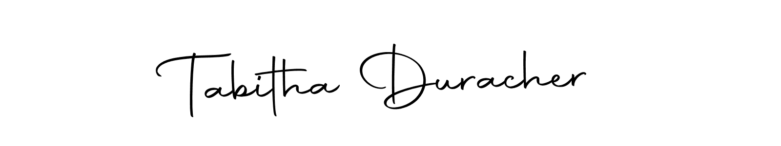 Create a beautiful signature design for name Tabitha Duracher. With this signature (Autography-DOLnW) fonts, you can make a handwritten signature for free. Tabitha Duracher signature style 10 images and pictures png