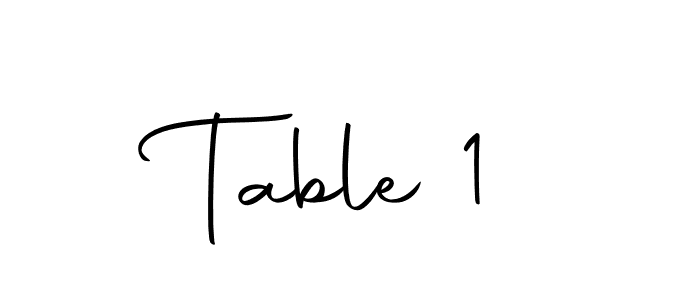 Create a beautiful signature design for name Table 1. With this signature (Autography-DOLnW) fonts, you can make a handwritten signature for free. Table 1 signature style 10 images and pictures png