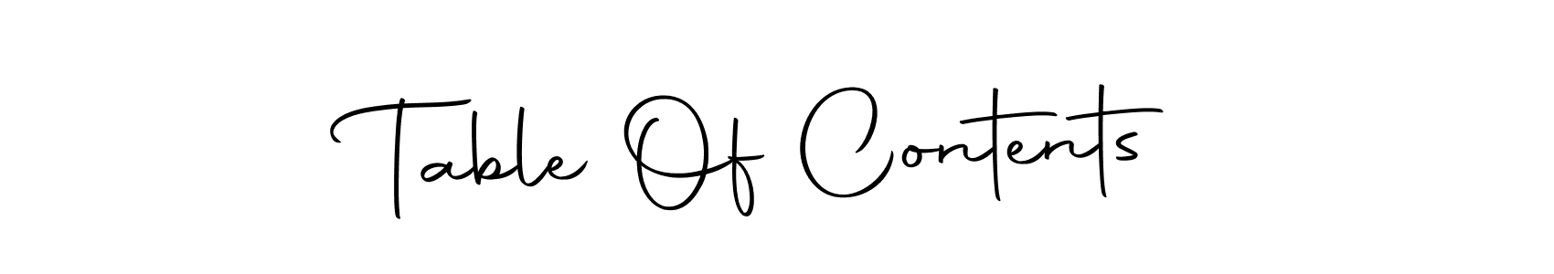 Autography-DOLnW is a professional signature style that is perfect for those who want to add a touch of class to their signature. It is also a great choice for those who want to make their signature more unique. Get Table Of Contents name to fancy signature for free. Table Of Contents signature style 10 images and pictures png