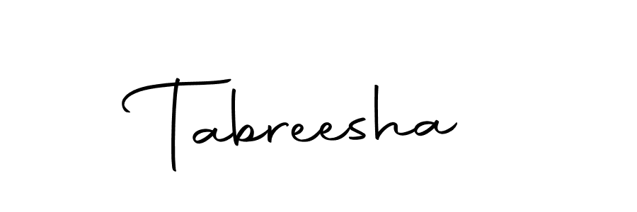 Design your own signature with our free online signature maker. With this signature software, you can create a handwritten (Autography-DOLnW) signature for name Tabreesha. Tabreesha signature style 10 images and pictures png