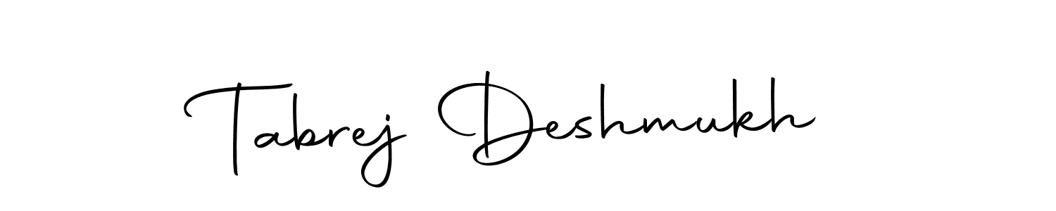 You should practise on your own different ways (Autography-DOLnW) to write your name (Tabrej Deshmukh) in signature. don't let someone else do it for you. Tabrej Deshmukh signature style 10 images and pictures png