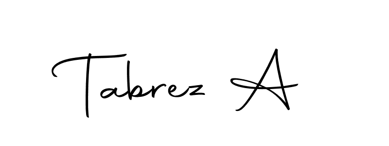 Similarly Autography-DOLnW is the best handwritten signature design. Signature creator online .You can use it as an online autograph creator for name Tabrez A. Tabrez A signature style 10 images and pictures png