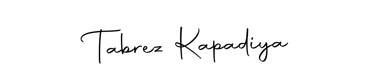 You should practise on your own different ways (Autography-DOLnW) to write your name (Tabrez Kapadiya) in signature. don't let someone else do it for you. Tabrez Kapadiya signature style 10 images and pictures png