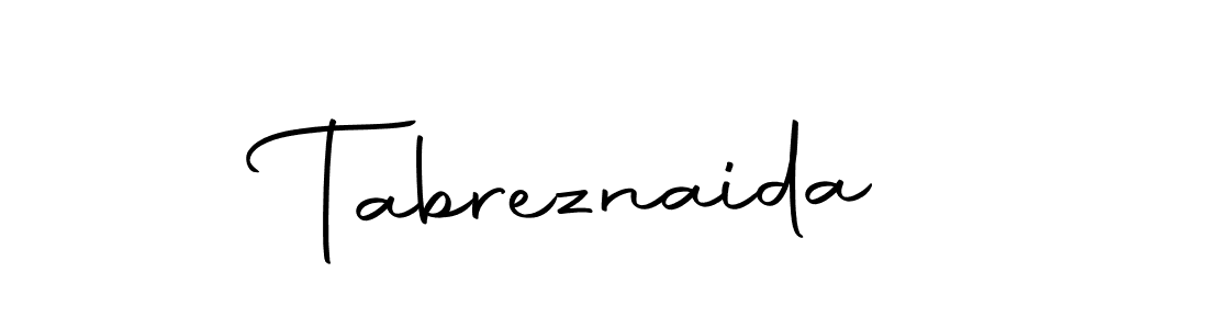 Design your own signature with our free online signature maker. With this signature software, you can create a handwritten (Autography-DOLnW) signature for name Tabreznaida. Tabreznaida signature style 10 images and pictures png