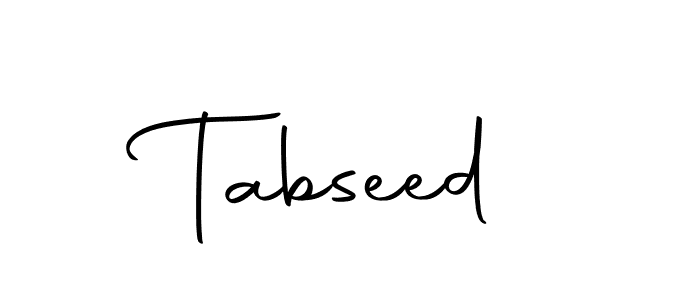 Use a signature maker to create a handwritten signature online. With this signature software, you can design (Autography-DOLnW) your own signature for name Tabseed. Tabseed signature style 10 images and pictures png