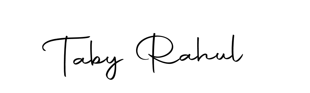 How to Draw Taby Rahul signature style? Autography-DOLnW is a latest design signature styles for name Taby Rahul. Taby Rahul signature style 10 images and pictures png