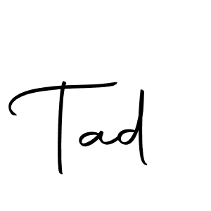 Use a signature maker to create a handwritten signature online. With this signature software, you can design (Autography-DOLnW) your own signature for name Tad. Tad signature style 10 images and pictures png