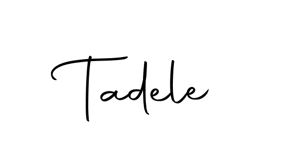 Create a beautiful signature design for name Tadele. With this signature (Autography-DOLnW) fonts, you can make a handwritten signature for free. Tadele signature style 10 images and pictures png