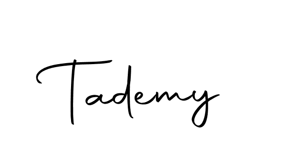 How to make Tademy signature? Autography-DOLnW is a professional autograph style. Create handwritten signature for Tademy name. Tademy signature style 10 images and pictures png