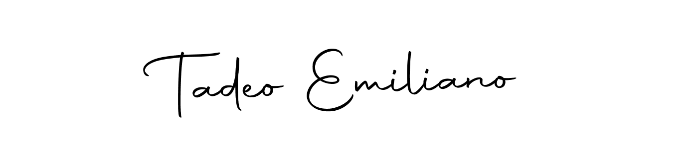 How to make Tadeo Emiliano signature? Autography-DOLnW is a professional autograph style. Create handwritten signature for Tadeo Emiliano name. Tadeo Emiliano signature style 10 images and pictures png
