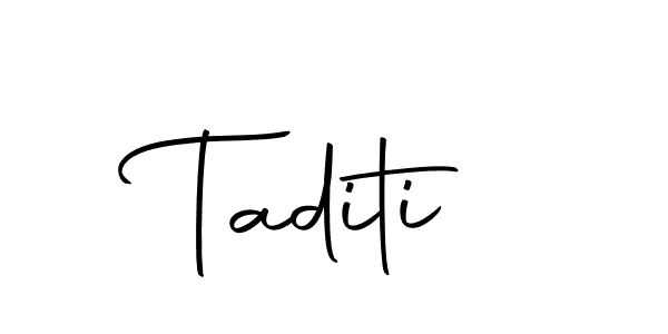 Design your own signature with our free online signature maker. With this signature software, you can create a handwritten (Autography-DOLnW) signature for name Taditi. Taditi signature style 10 images and pictures png