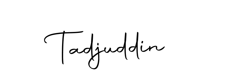 Create a beautiful signature design for name Tadjuddin. With this signature (Autography-DOLnW) fonts, you can make a handwritten signature for free. Tadjuddin signature style 10 images and pictures png