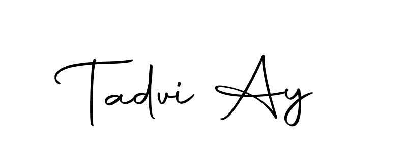 You should practise on your own different ways (Autography-DOLnW) to write your name (Tadvi Ay) in signature. don't let someone else do it for you. Tadvi Ay signature style 10 images and pictures png