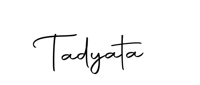 Design your own signature with our free online signature maker. With this signature software, you can create a handwritten (Autography-DOLnW) signature for name Tadyata. Tadyata signature style 10 images and pictures png