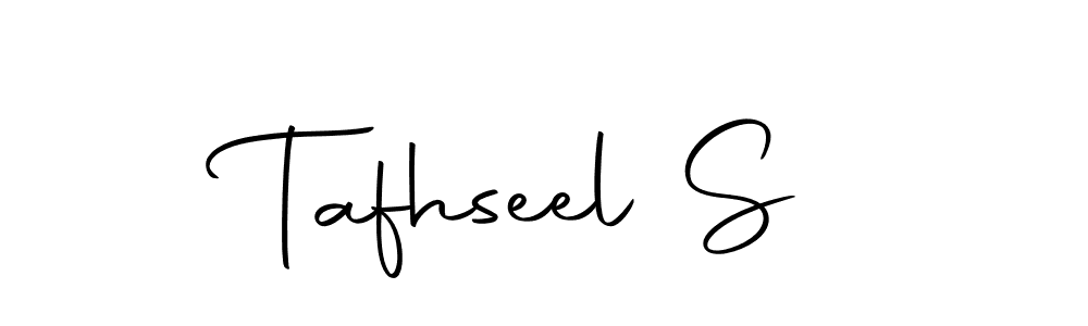 Use a signature maker to create a handwritten signature online. With this signature software, you can design (Autography-DOLnW) your own signature for name Tafhseel S. Tafhseel S signature style 10 images and pictures png