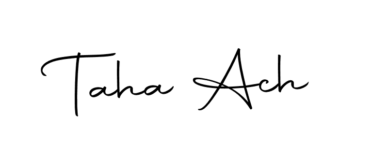 Taha Ach stylish signature style. Best Handwritten Sign (Autography-DOLnW) for my name. Handwritten Signature Collection Ideas for my name Taha Ach. Taha Ach signature style 10 images and pictures png