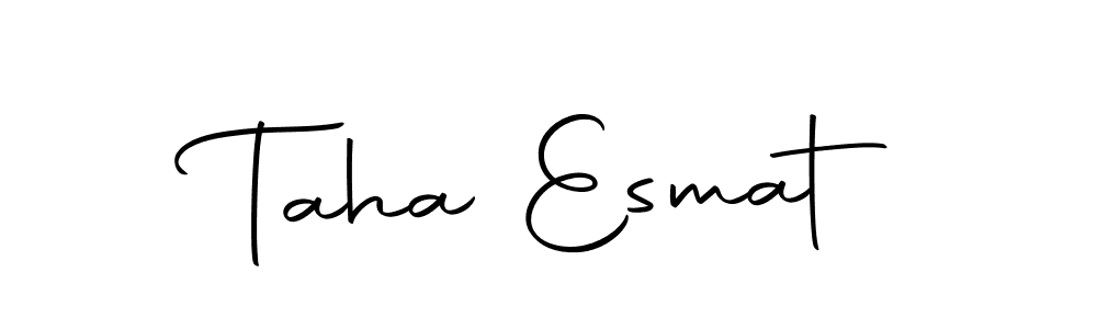 Use a signature maker to create a handwritten signature online. With this signature software, you can design (Autography-DOLnW) your own signature for name Taha Esmat. Taha Esmat signature style 10 images and pictures png